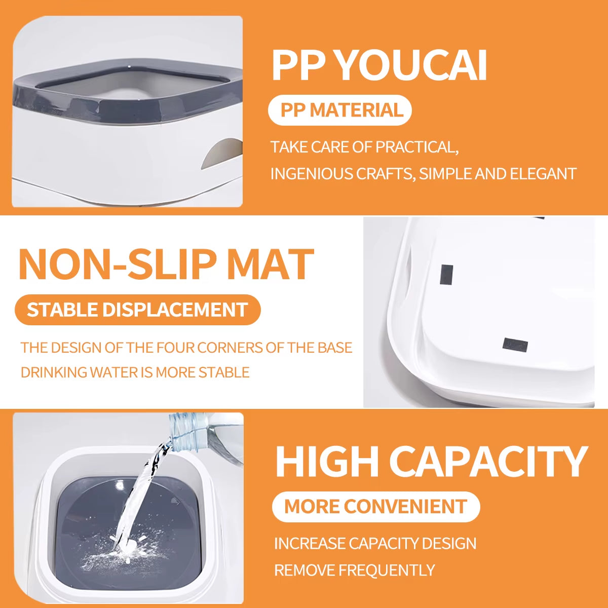 Revolutionary No-Spill Dog Floating Water Bowl - Slow Feeder & Non-Slip Design for Large Breeds