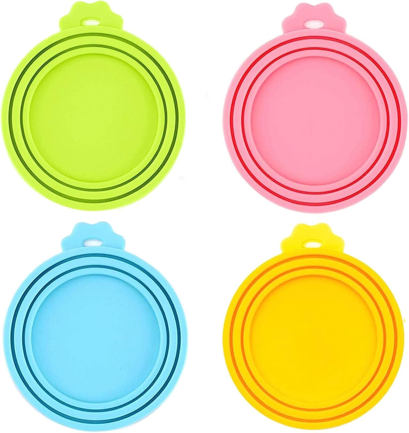 Versatile 4-Pack Silicone Food Can Covers - BPA Free Lids for Dogs & Cats, Fits All Standard Canned Pet Food Sizes, Keep Food Fresh and Delicious!