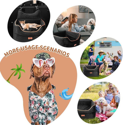 Elevate Your Dog's Travel Experience with Our Memory Foam Booster Seat - Perfect for Small Dogs Up to 25lbs!