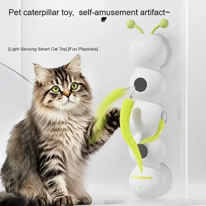 Exciting Caterpillar Interactive Toy for Cats – Electric Self-Entertainment & Boredom Relief with Suction Cup Fun!