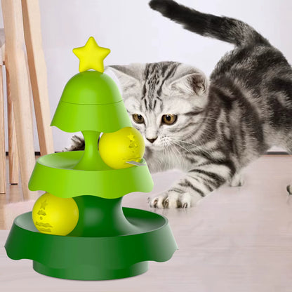 Engaging Interactive Slow Feeder Toy for Cats - 360° Rotating Snack Dispenser for Fun and Education