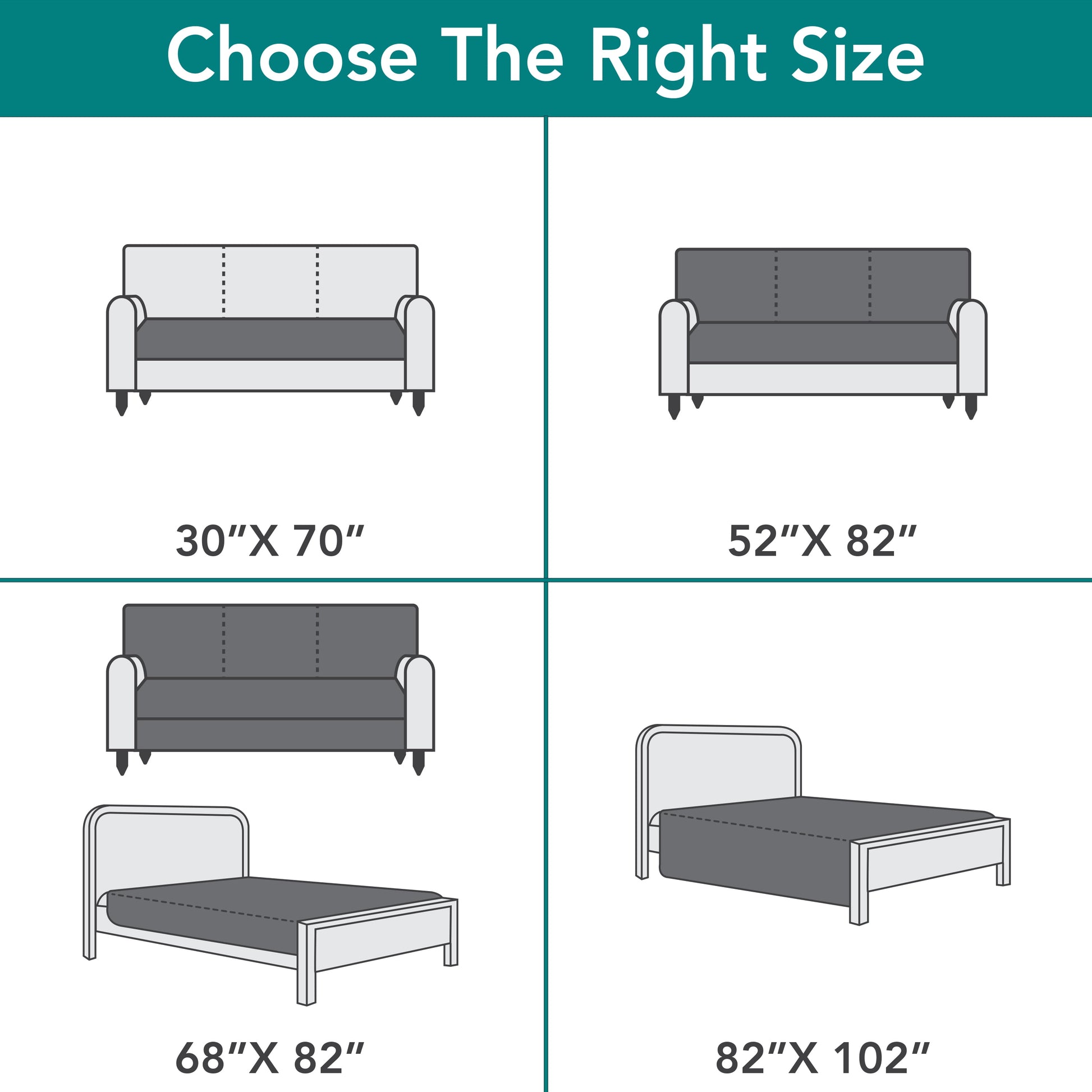 Ultimate Waterproof Reversible Couch Cover for Pets - Protect Your Furniture in Style with This 102"x82" Beige Blanket