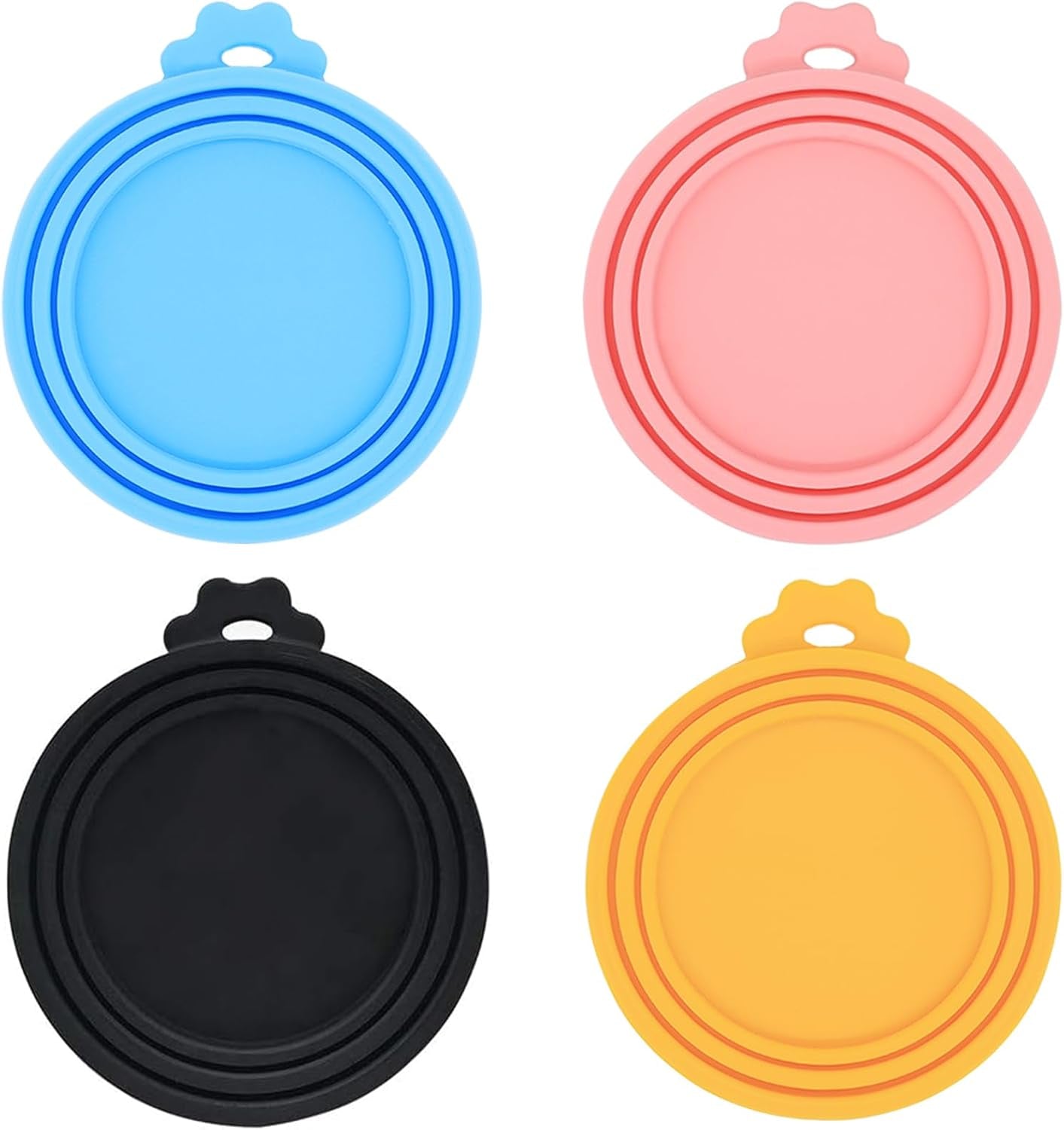 Versatile 4-Pack Silicone Food Can Covers - BPA Free Lids for Dogs & Cats, Fits All Standard Canned Pet Food Sizes, Keep Food Fresh and Delicious!
