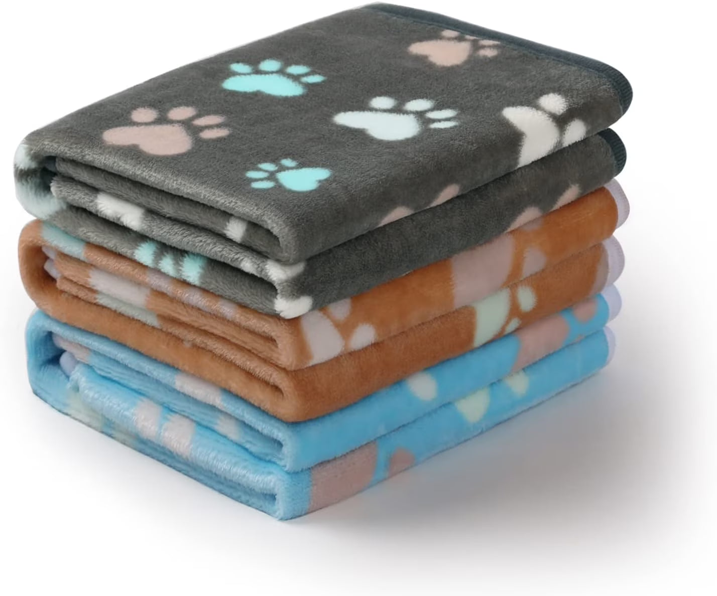 Cozy Up Your Furry Friend with 3 Pack of Super Soft Fluffy Pet Blankets - Premium Fleece Throw for Dogs and Cats, Perfect for Travel and Comfort!