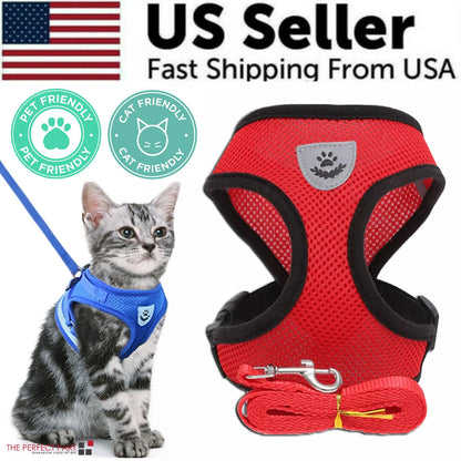 Ultimate Adjustable Pet Harness for Dogs and Cats - Reflective Control Vest with Leash in Multiple Sizes