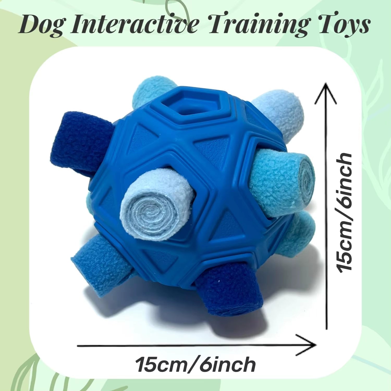 Interactive Snuffle Ball for Dogs - Unbreakable Chew Toy and Treat Dispenser for Fun Foraging Play