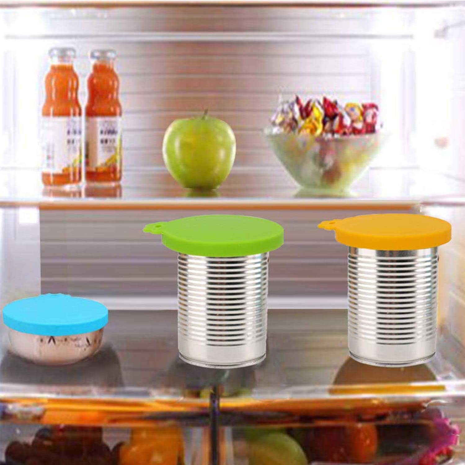 Versatile 4-Pack Silicone Food Can Covers - BPA Free Lids for Dogs & Cats, Fits All Standard Canned Pet Food Sizes, Keep Food Fresh and Delicious!