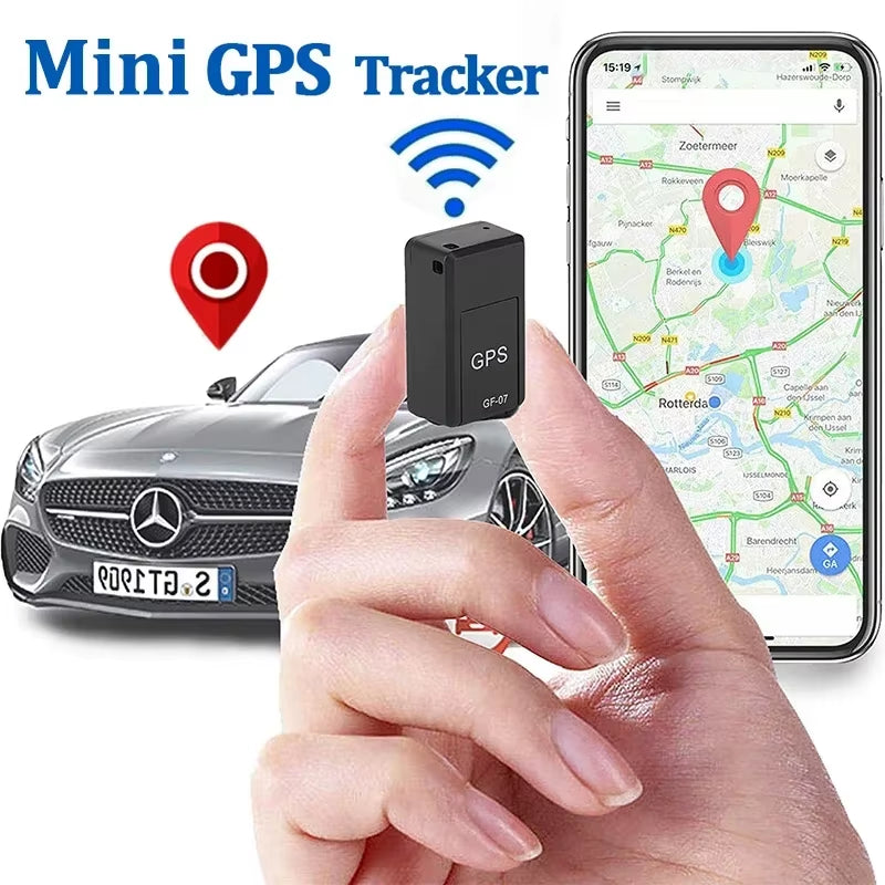 Compact and Powerful GPS Tracking Device - GF07 Mini GPS Tracker with Strong Magnetic Anti-Lost Alarm for Vehicles