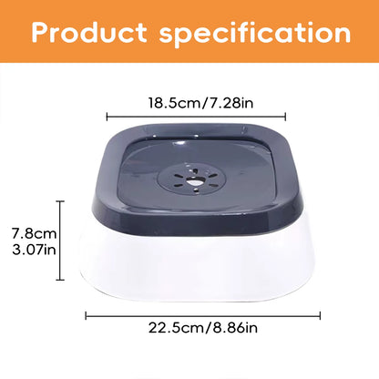 Revolutionary No-Spill Dog Floating Water Bowl - Slow Feeder & Non-Slip Design for Large Breeds