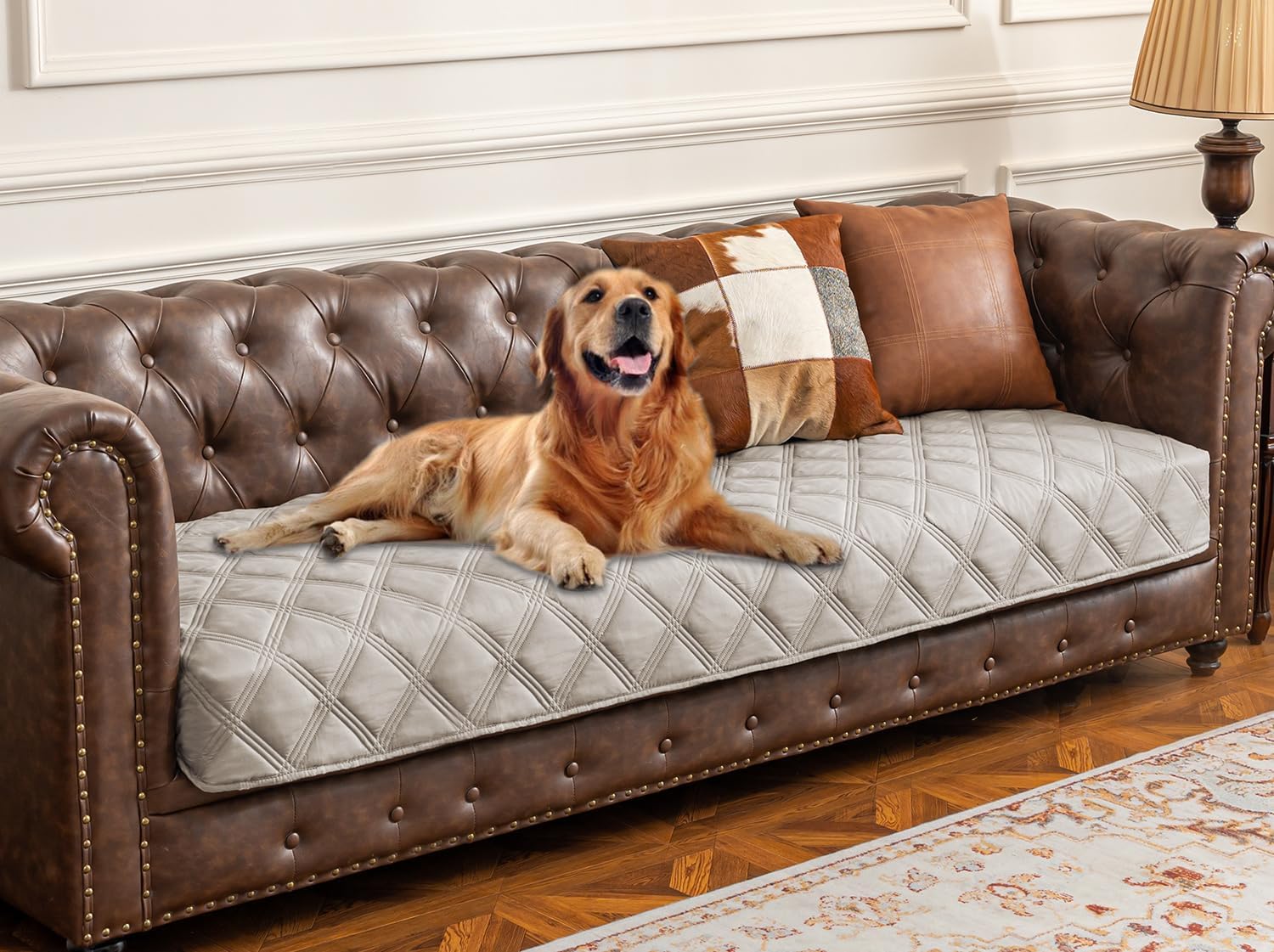 Premium Waterproof Dog Bed Cover and Pet Blanket with Anti-Slip Backing for Ultimate Furniture Protection