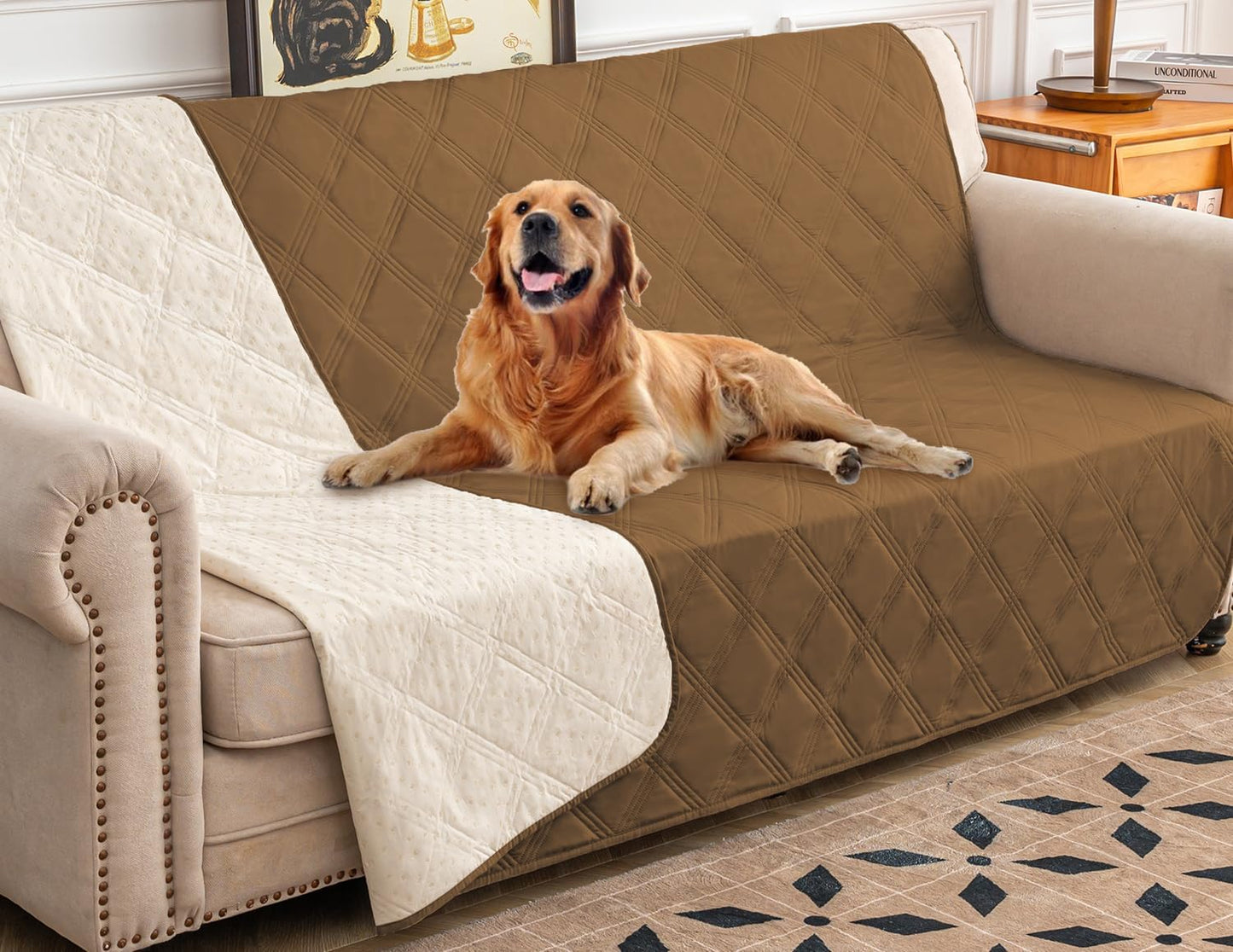 Premium Waterproof Dog Bed Cover and Pet Blanket with Anti-Slip Backing for Ultimate Furniture Protection