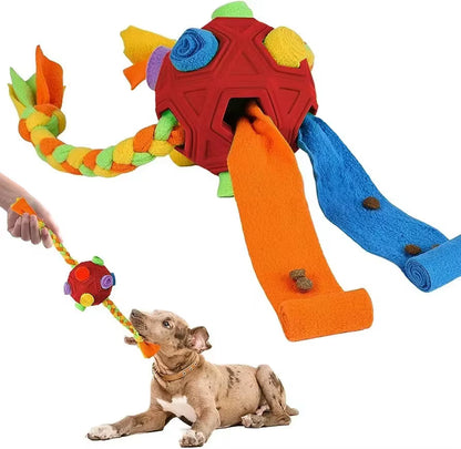 Interactive Snuffle Ball for Dogs - Unbreakable Chew Toy and Treat Dispenser for Fun Foraging Play