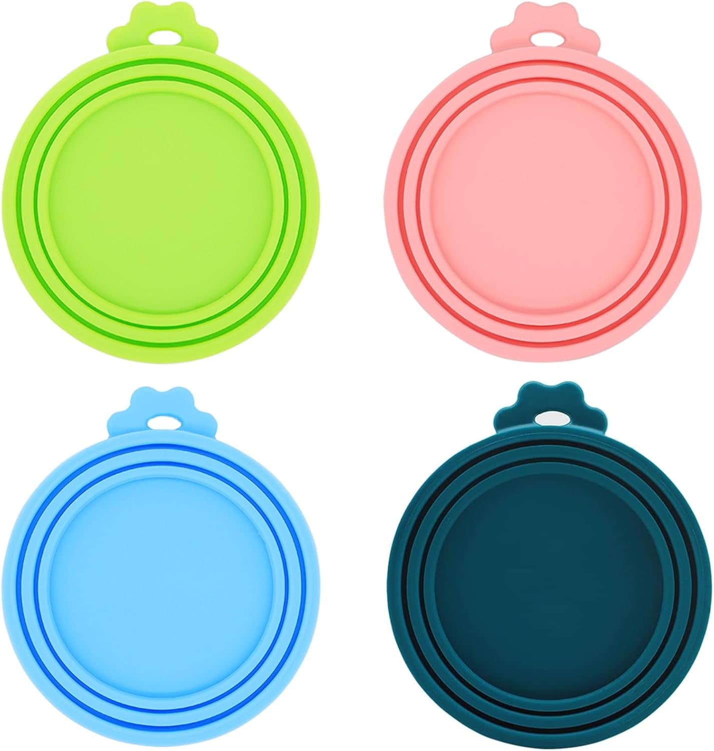 Versatile 4-Pack Silicone Food Can Covers - BPA Free Lids for Dogs & Cats, Fits All Standard Canned Pet Food Sizes, Keep Food Fresh and Delicious!