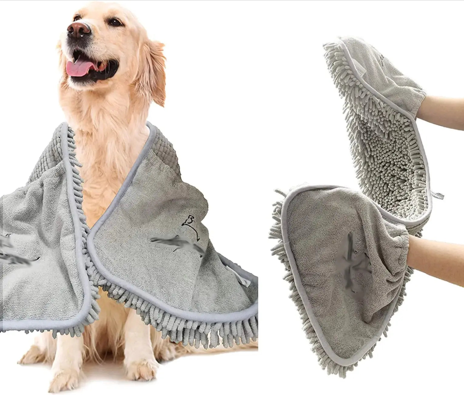 Transform Bath Time with Archie'S Dirty Dog Shammy - The Ultimate Quick-Dry Towel for Your Furry Friend