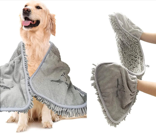 Transform Bath Time with Archie'S Dirty Dog Shammy - The Ultimate Quick-Dry Towel for Your Furry Friend