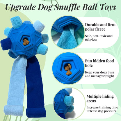 Interactive Snuffle Ball for Dogs - Unbreakable Chew Toy and Treat Dispenser for Fun Foraging Play
