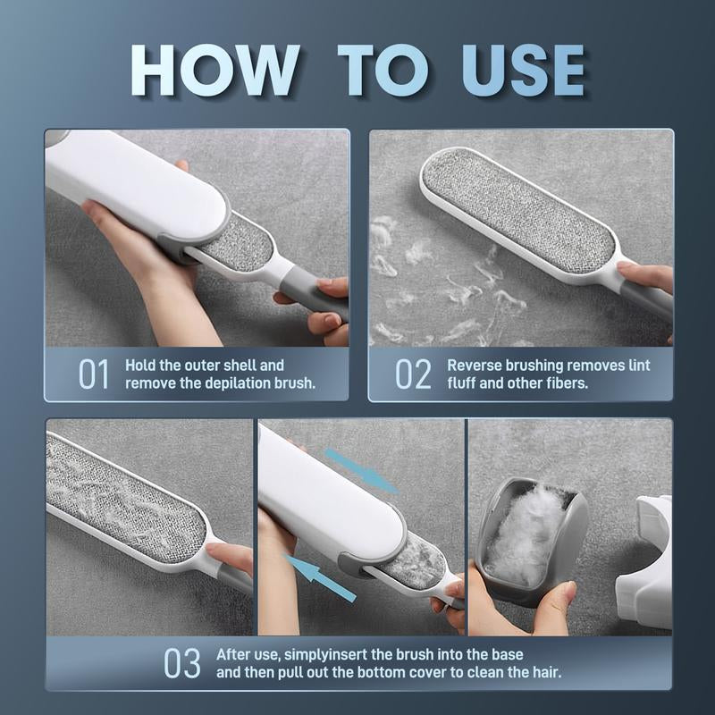 Effortlessly Banish Pet Hair with Our Multi-Functional Electrostatic Lint Brush - The Ultimate Reusable Tool for Furniture, Clothes, and Carpets!