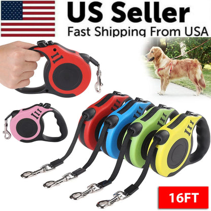 Revolutionary 16.5FT Automatic Retractable Dog Leash - Ultimate Comfort & Safety for Your Pet!