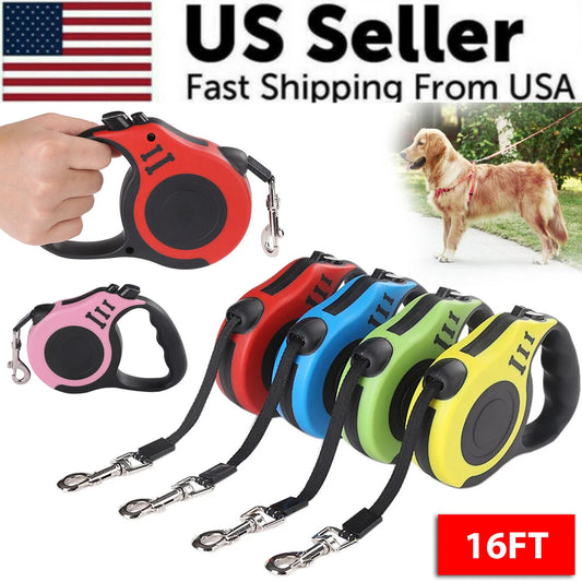Revolutionary 16.5FT Automatic Retractable Dog Leash - Ultimate Comfort & Safety for Your Pet!