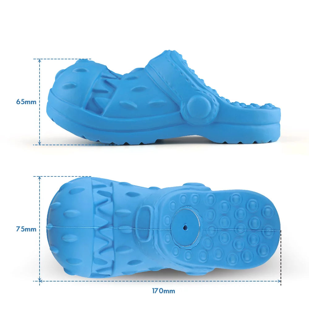 Ultimate Squeaky Chew Toy for Large Dogs - Durable Rubber Shoe Shape for Aggressive Chewers with Beef Flavor