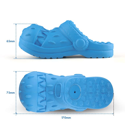 Ultimate Squeaky Chew Toy for Large Dogs - Durable Rubber Shoe Shape for Aggressive Chewers with Beef Flavor