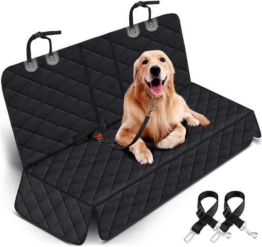 Ultimate Dog Car Seat Cover - Waterproof, Non-Slip Protector for Back Seat | Fits Most Cars, Trucks & SUVs - Black