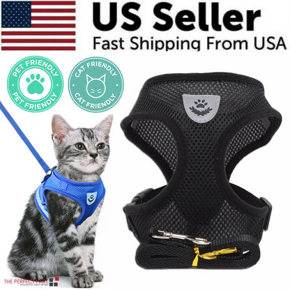 Ultimate Adjustable Pet Harness for Dogs and Cats - Reflective Control Vest with Leash in Multiple Sizes