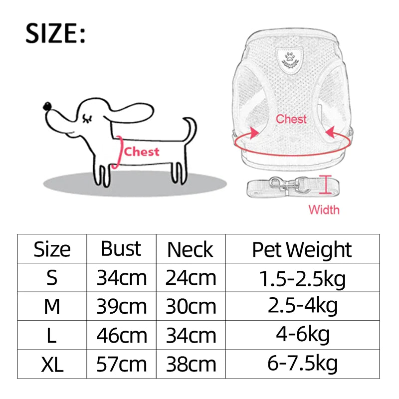 Ultimate Adjustable Pet Harness for Dogs and Cats - Reflective Control Vest with Leash in Multiple Sizes