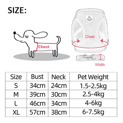 Ultimate Adjustable Pet Harness for Dogs and Cats - Reflective Control Vest with Leash in Multiple Sizes