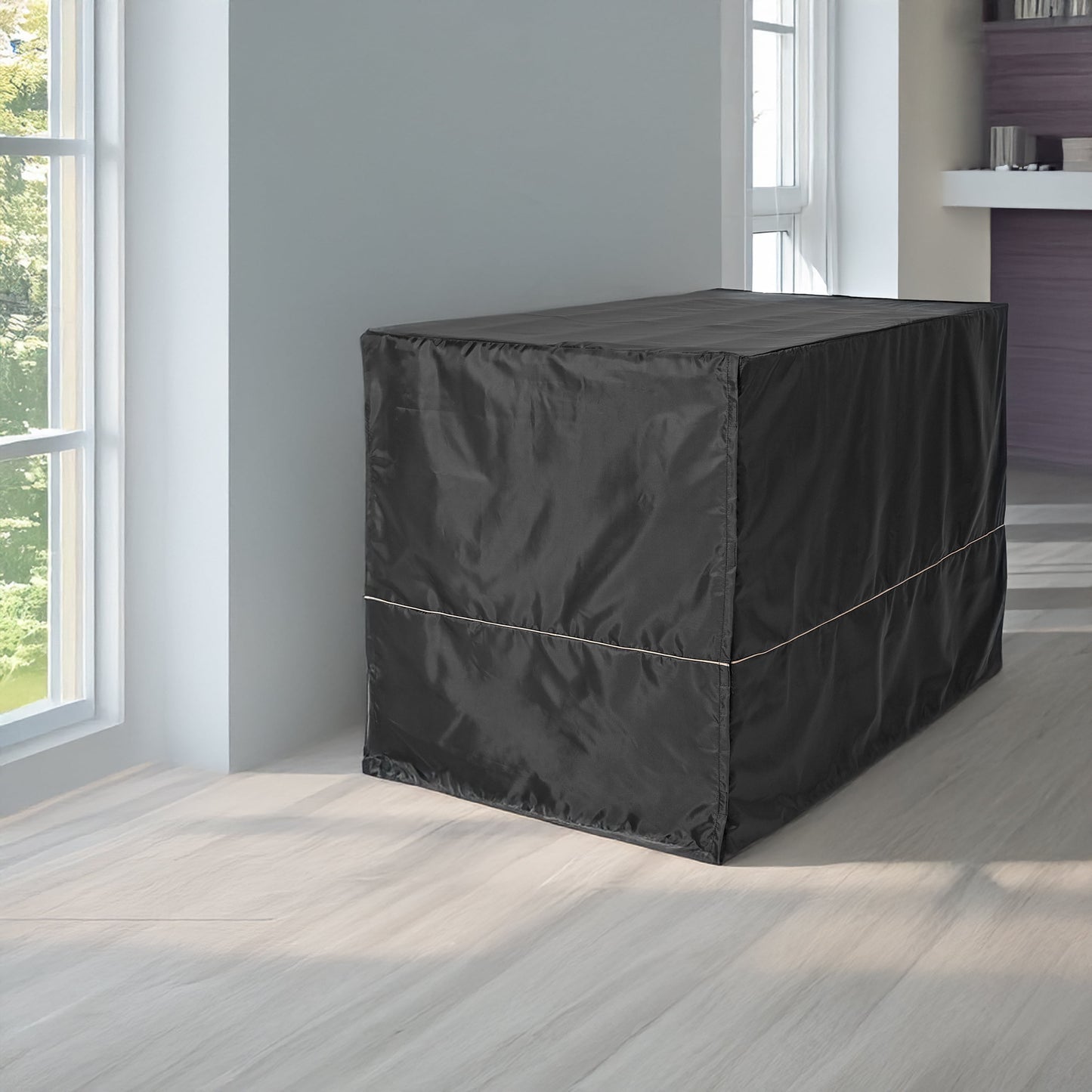 Transform Your Dog's Crate into a Cozy Sanctuary with the Midwest Homes for Pets Gray Geometric Crate Cover (36" Design)