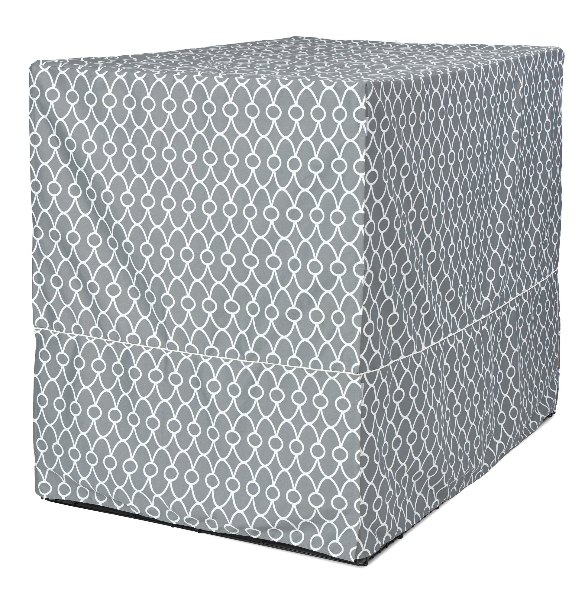 Transform Your Dog's Crate into a Cozy Sanctuary with the Midwest Homes for Pets Gray Geometric Crate Cover (36" Design)