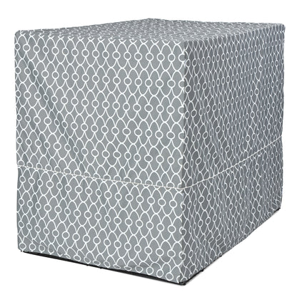 Transform Your Dog's Crate into a Cozy Sanctuary with the Midwest Homes for Pets Gray Geometric Crate Cover (36" Design)