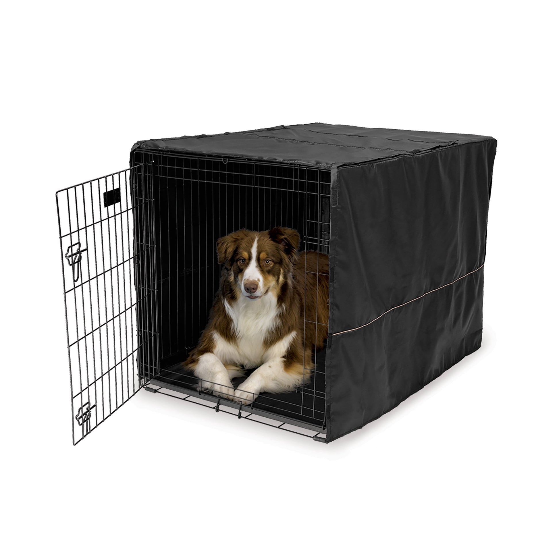 Transform Your Dog's Crate into a Cozy Sanctuary with the Midwest Homes for Pets Gray Geometric Crate Cover (36" Design)