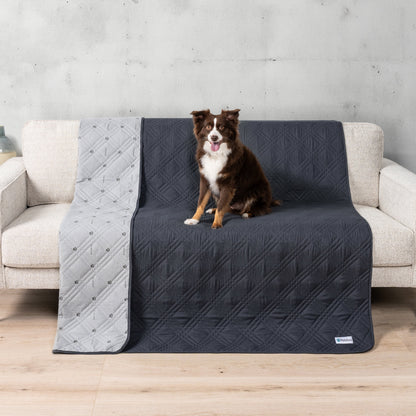 Ultimate Waterproof Reversible Couch Cover for Pets - Protect Your Furniture in Style with This 102"x82" Beige Blanket