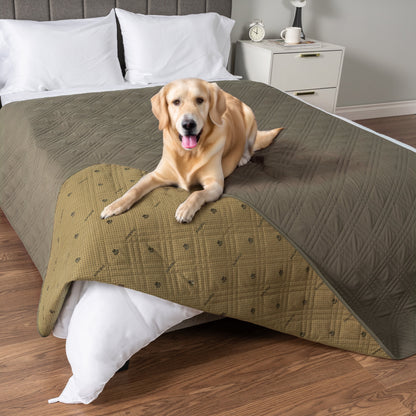 Ultimate Waterproof Reversible Couch Cover for Pets - Protect Your Furniture in Style with This 102"x82" Beige Blanket