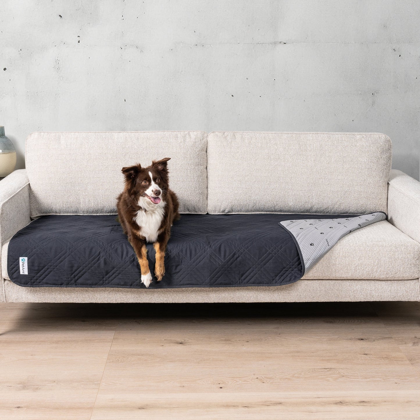 Ultimate Waterproof Reversible Couch Cover for Pets - Protect Your Furniture in Style with This 102"x82" Beige Blanket