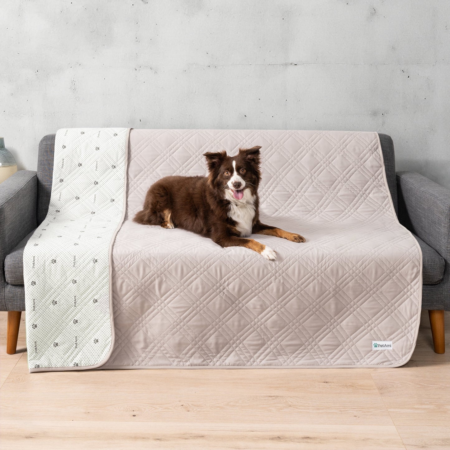 Ultimate Waterproof Reversible Couch Cover for Pets - Protect Your Furniture in Style with This 102"x82" Beige Blanket