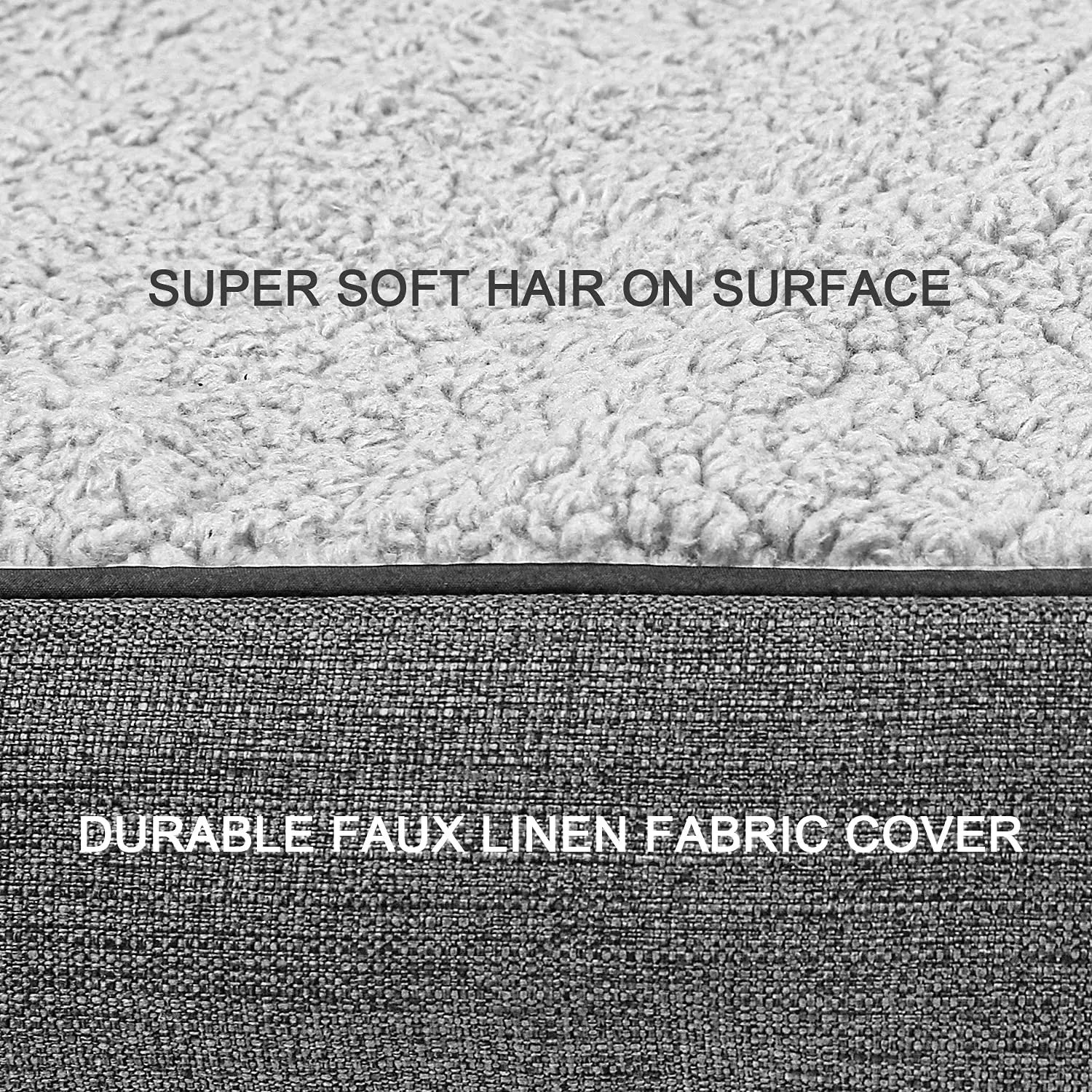 Luxurious Orthopedic Bolster Dog Bed for Large Breeds - Removable & Washable Cover with Non-Skid Foam Base