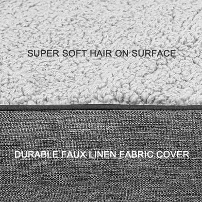 Luxurious Orthopedic Bolster Dog Bed for Large Breeds - Removable & Washable Cover with Non-Skid Foam Base