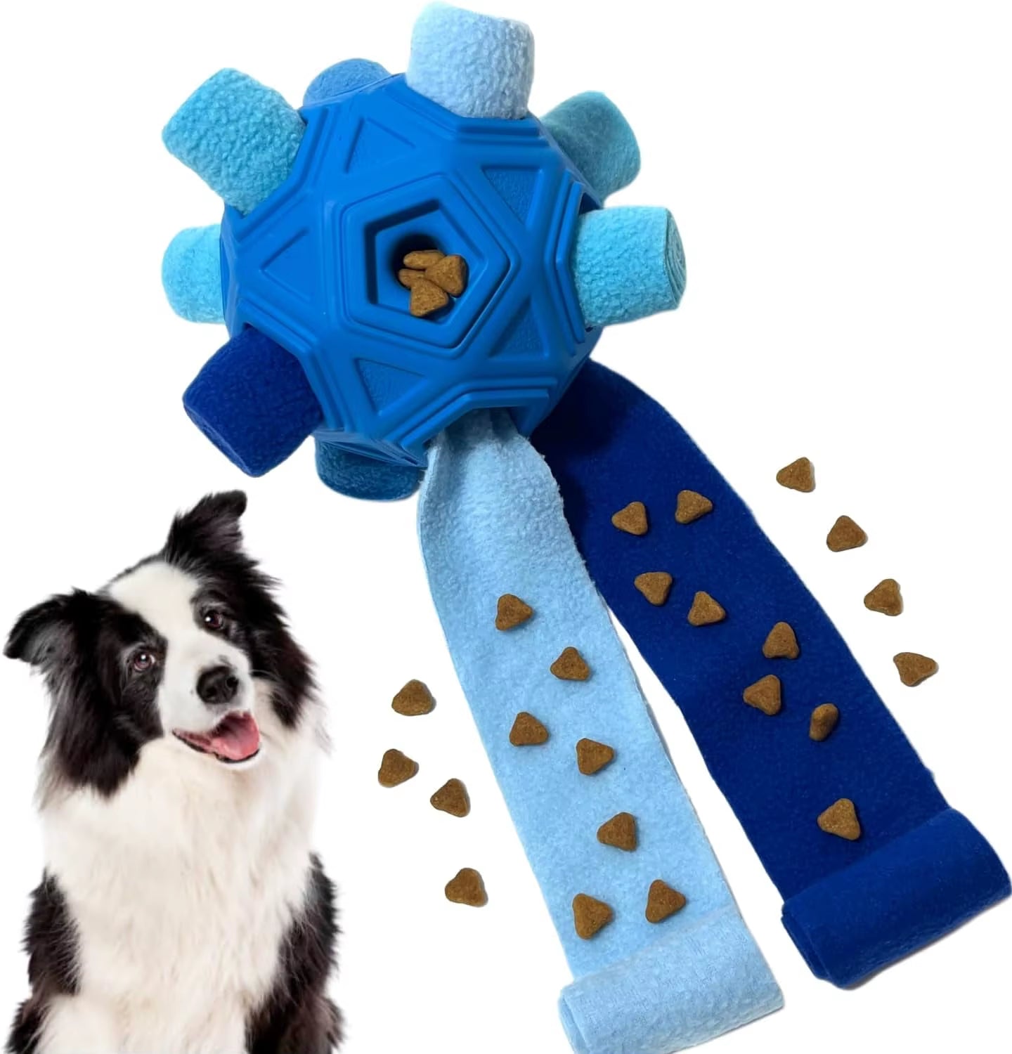 Interactive Snuffle Ball for Dogs - Unbreakable Chew Toy and Treat Dispenser for Fun Foraging Play