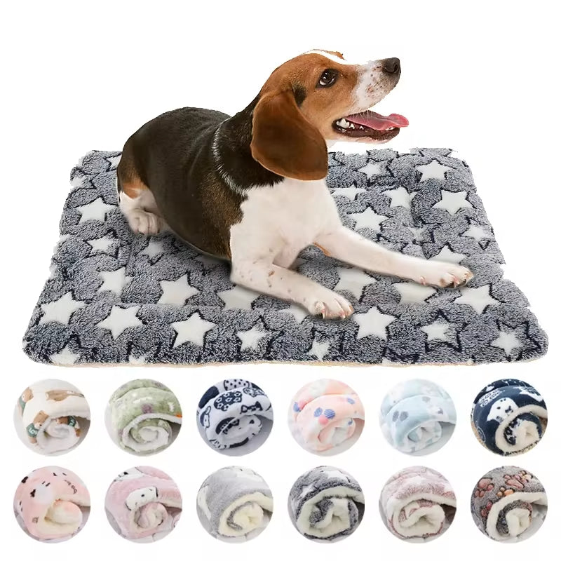 Cozy Flannel Pet Sleeping Mat - Ultimate Comfort Dog Bed for Small to Large Dogs - Perfect Winter Blanket!