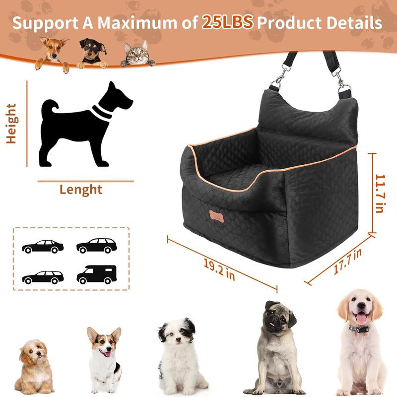 Elevate Your Dog's Travel Experience with Our Memory Foam Booster Seat - Perfect for Small Dogs Up to 25lbs!