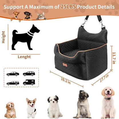 Elevate Your Dog's Travel Experience with Our Memory Foam Booster Seat - Perfect for Small Dogs Up to 25lbs!