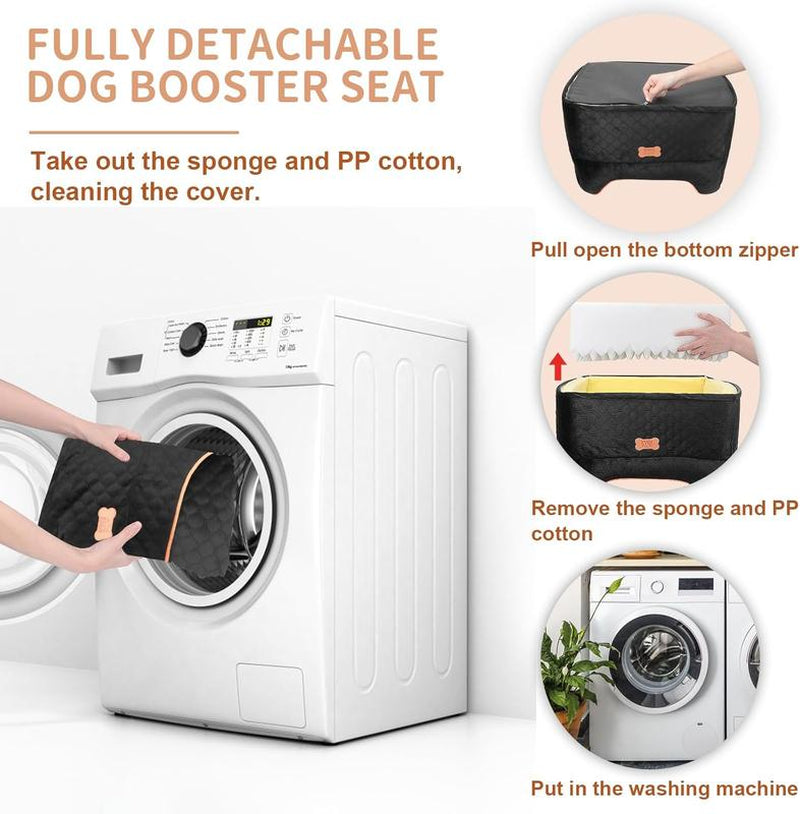 Elevate Your Dog's Travel Experience with Our Memory Foam Booster Seat - Perfect for Small Dogs Up to 25lbs!