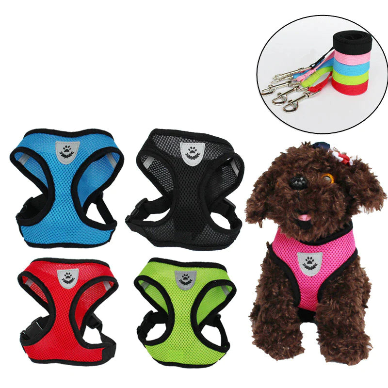Ultimate Adjustable Pet Harness for Dogs and Cats - Reflective Control Vest with Leash in Multiple Sizes