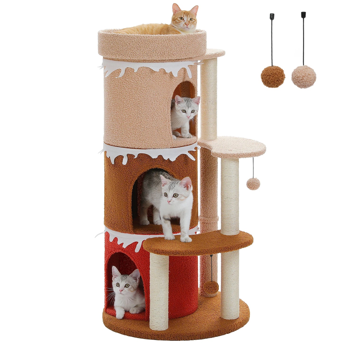 Delight Your Feline with Our Spacious Cat Tree Tower - Perfect for Large Cats with Cozy Condos and Fun Scratching Posts