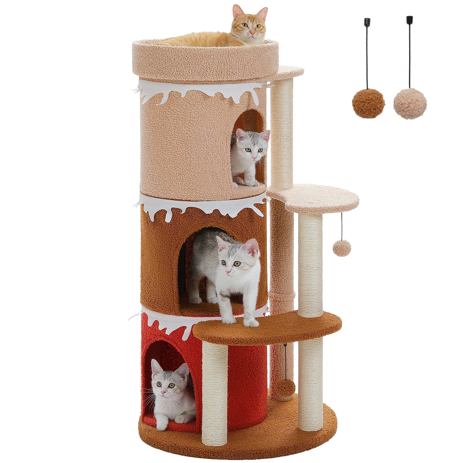 Delight Your Feline with Our Spacious Cat Tree Tower - Perfect for Large Cats with Cozy Condos and Fun Scratching Posts