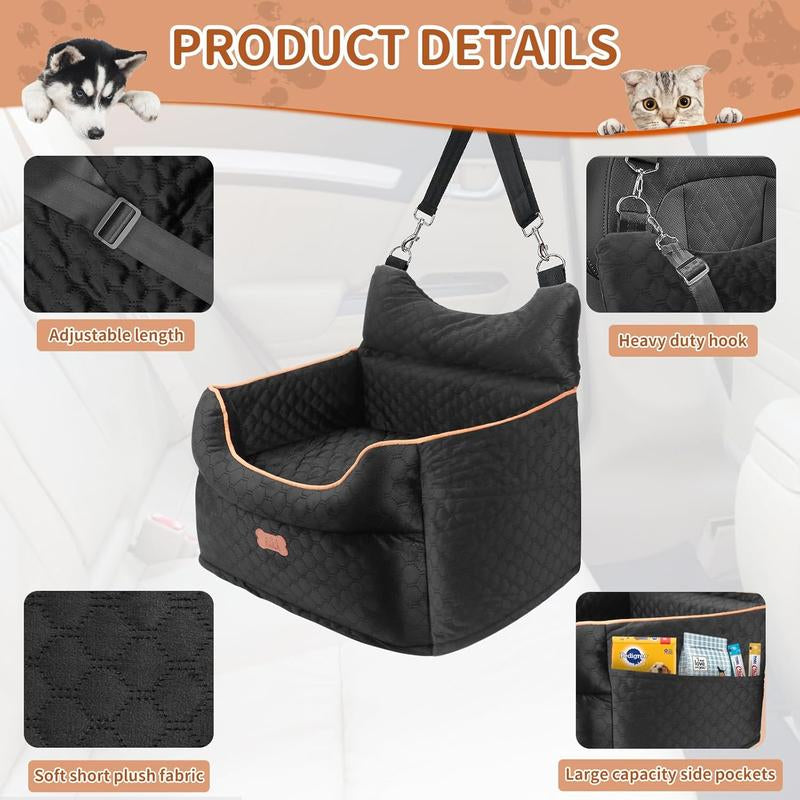 Elevate Your Dog's Travel Experience with Our Memory Foam Booster Seat - Perfect for Small Dogs Up to 25lbs!