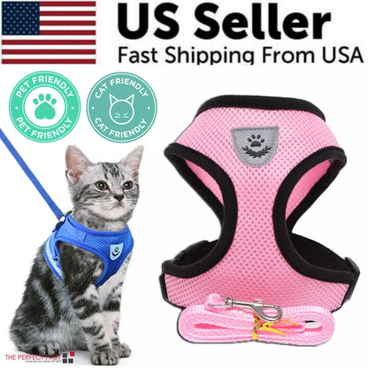 Ultimate Adjustable Pet Harness for Dogs and Cats - Reflective Control Vest with Leash in Multiple Sizes