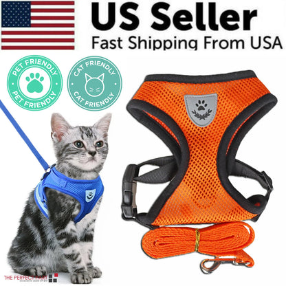 Ultimate Adjustable Pet Harness for Dogs and Cats - Reflective Control Vest with Leash in Multiple Sizes